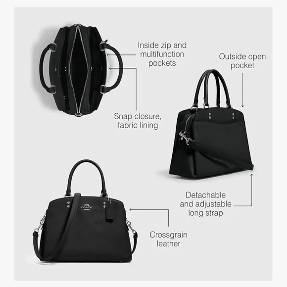 Coach Black Lillie Carryall - Picture 4 of 9